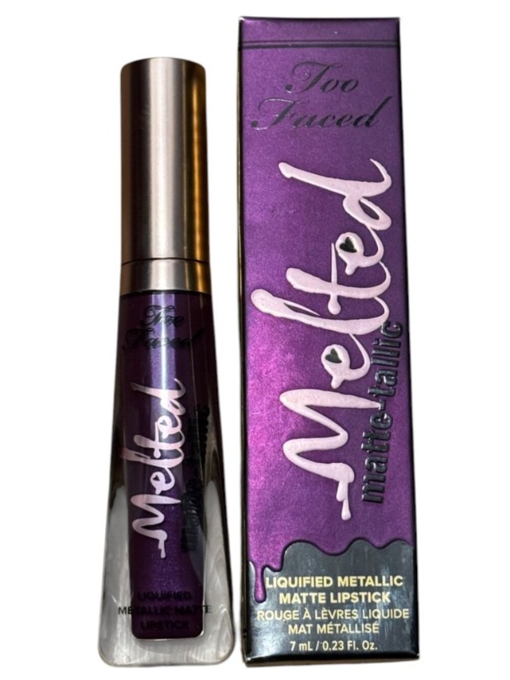 Too Faced Melted Matte-tallic Liquid Lipstick "Scream My Name" 7ml Metallic NWT